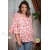 Bluza Suave roz cu elastic la decolteu si croiala larga